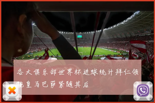 各大俱乐部世界杯进球统计拜仁领跑皇马巴萨紧随其后